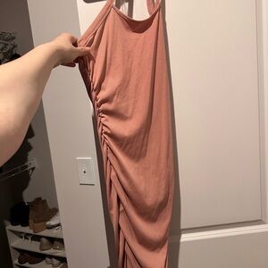 Pink Ruched Dress